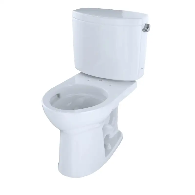 Drake® II Two-Piece Round 1.28 GPF Universal Height Toilet with CEFIONTECT and Right-Hand Trip Lever, Cotton White