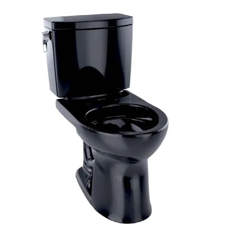 Drake® II 1G® Two-Piece Round 1.0 GPF Universal Height Toilet, Ebony