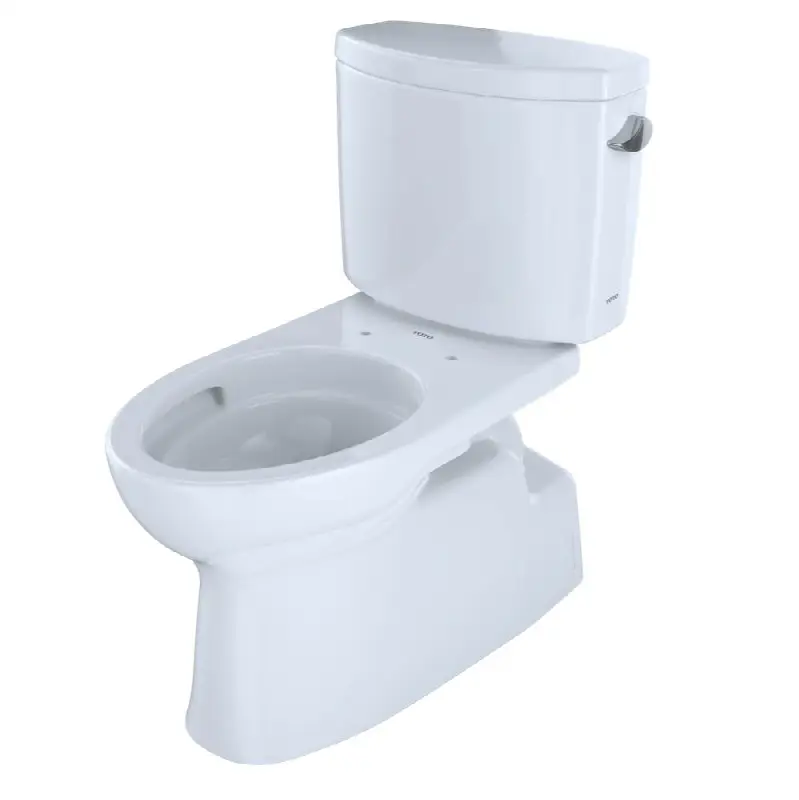 Vespin® II Two-Piece Elongated 1.28 GPF Universal Height Skirted Toilet with CEFIONTECT and Right-Hand Trip Lever, Cotton White