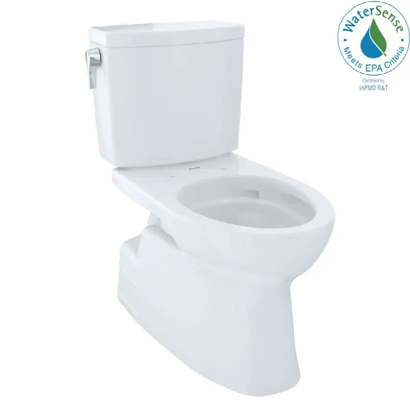 Toto® Vespin® II 1G® Two-Piece Elongated 1.0 GPF Universal Height Skirted Design Toilet With Cefiontect, Cotton White