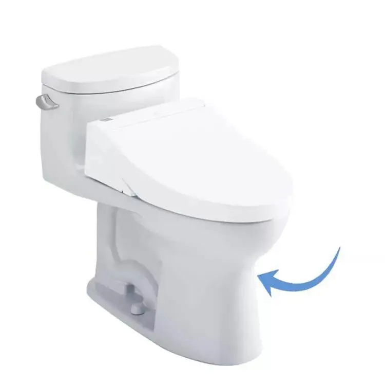 TOTO® Supreme® II One-Piece Elongated 1.28 GPF WASHLET®+ Ready Toilet with CEFIONTECT®, Cotton White