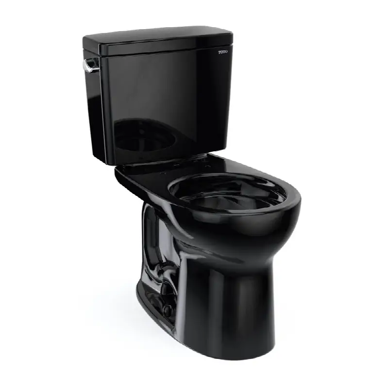 Drake® Two-Piece Round 1.6 GPF Universal Height TORNADO FLUSH® Toilet, Ebony