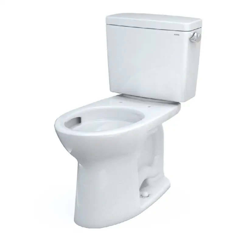 Drake® Two-Piece Elongated 1.28 GPF TORNADO FLUSH® Toilet with CEFIONTECT® and Right-Hand Trip Lever, Cotton White