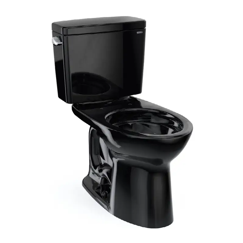 Drake® Two-Piece Elongated 1.6 GPF Universal Height TORNADO FLUSH® Toilet, Ebony
