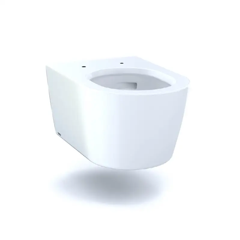 RP Wall-Hung Contemporary D-Shape Dual Flush 1.28 and 0.9 GPF Toilet with CEFIONTECT®, Cotton White