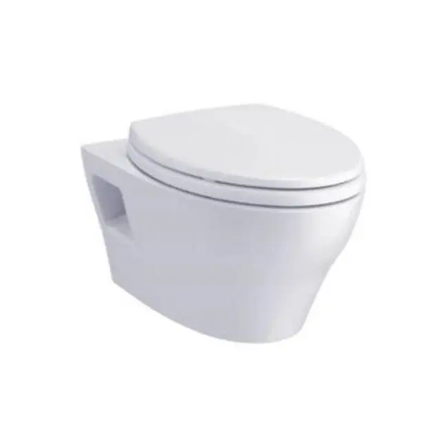 EP Wall-Hung Elongated Toilet and DuoFit® In-Wall 0.9 and 1.28 GPF Tank System with Copper Supply Line, White