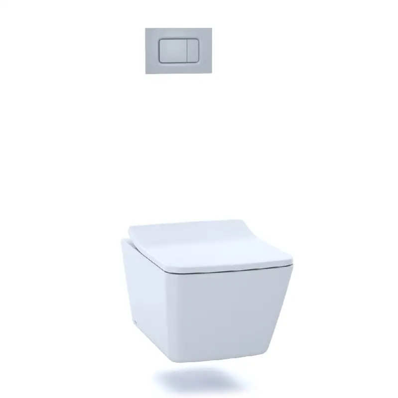 SP Wall-Hung Square-Shape Toilet and DuoFit® In-Wall 1.28 and 0.9 GPF Dual-Flush Tank System with Copper Supply