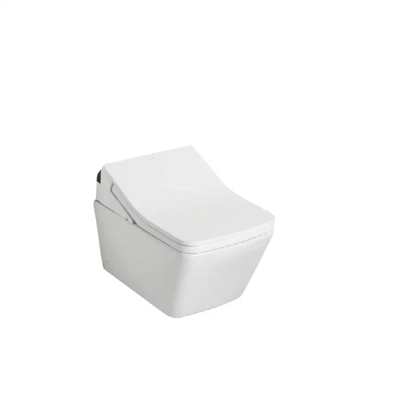 WASHLET®+ SP Wall-Hung Square-Shape Toilet with SX Bidet Seat and DuoFit® In-Wall 1.28 and 0.9 GPF Dual-Flush Tank System, Matter Silver