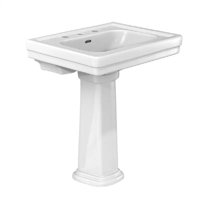 Promenade® 27-1/2" x 22-1/4" Rectangular Pedestal Bathroom Sink for 8 inch Center Faucets