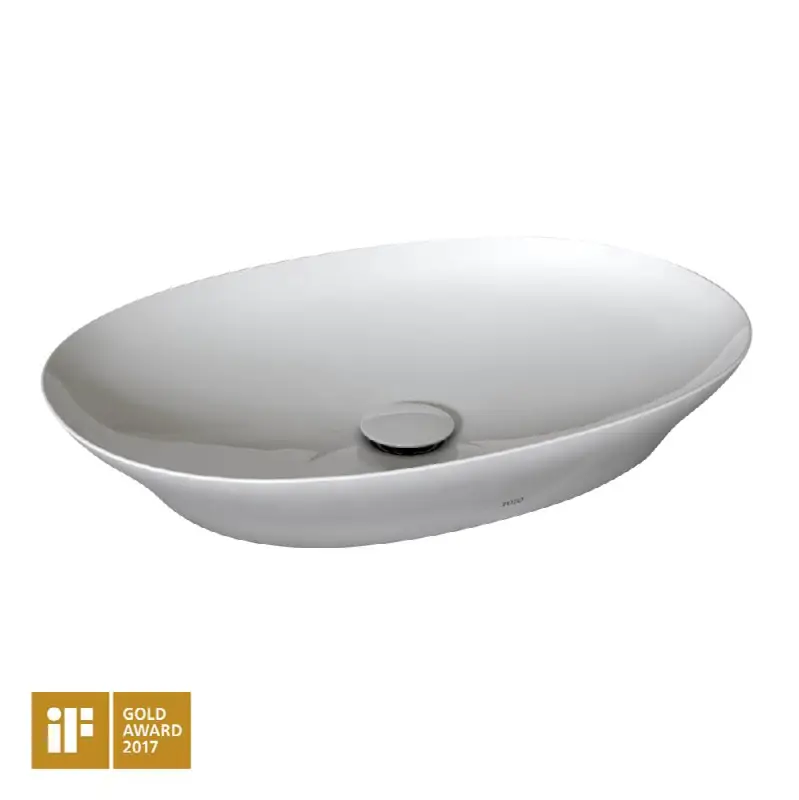 Kiwami® Oval 24 Inch Vessel Bathroom Sink with CEFIONTECT®, Cotton White