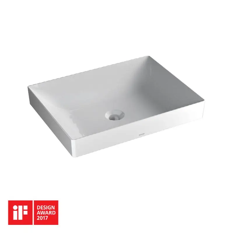 Kiwami® Rectangular 20" Vessel Bathrroom Sink with CEFIONTECT, Cotton White