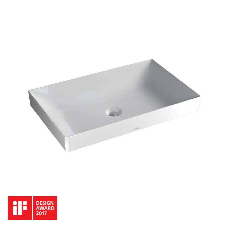 Kiwami® Rectangular 23" Vessel Bathroom Sink with CEFIONTECT, Cotton White