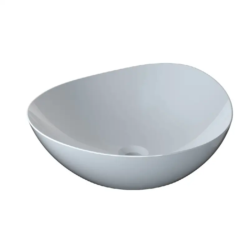 Kiwami® Asymmetrical Vessel Bathroom Sink with CEFITONTECT, Cotton White