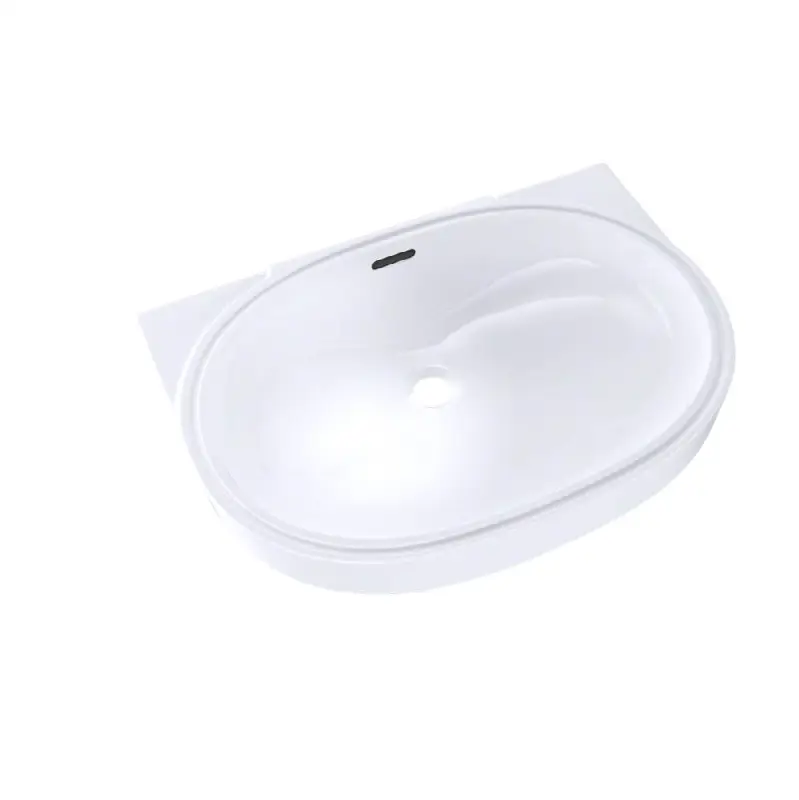 Oval 19-11/16" x 13-3/4" Undermount Bathroom Sink with CEFIONTECT, Cotton White