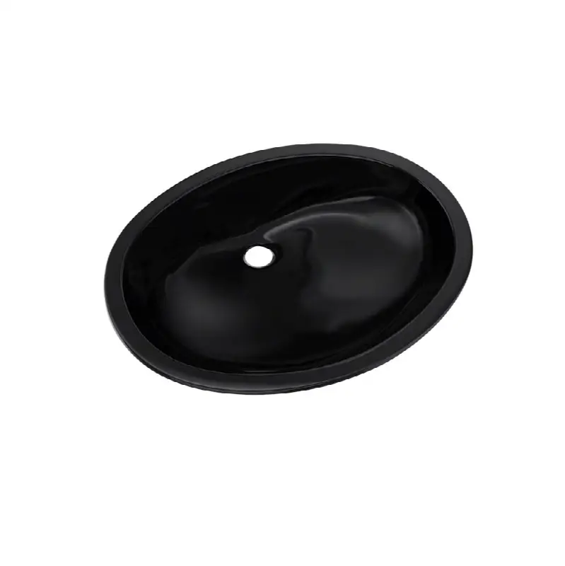 Dantesca® Oval Undermount Bathroom Sink, Ebony