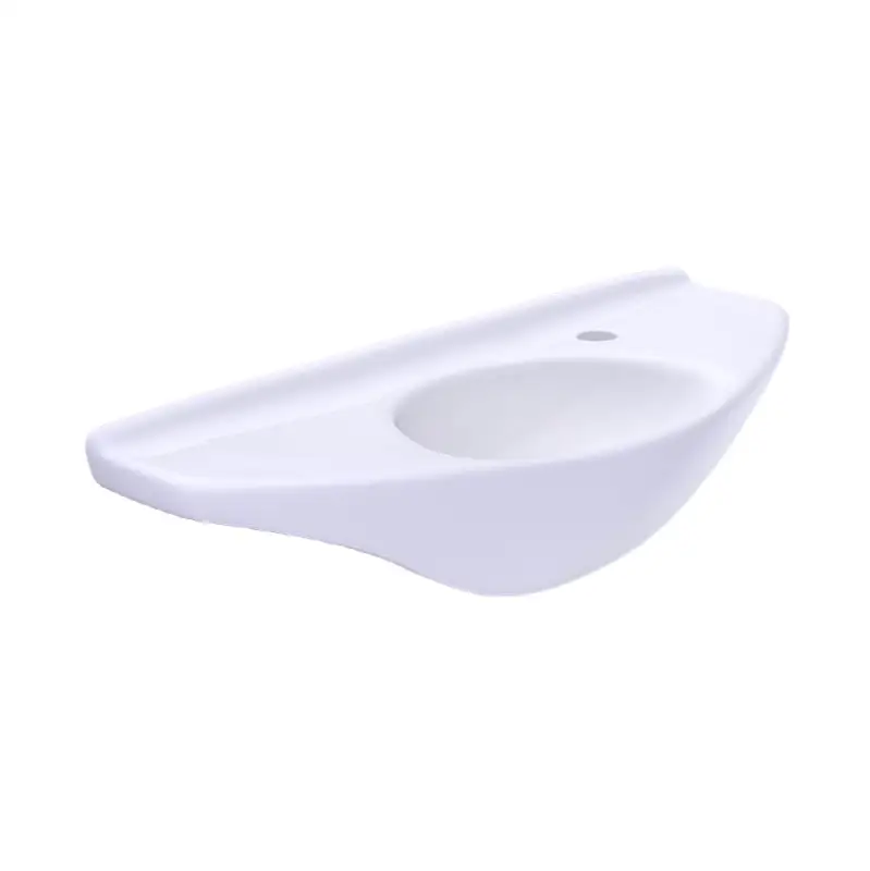 Oval Wall-Mount Bathroom Sink with CEFIONTECT, Cotton White