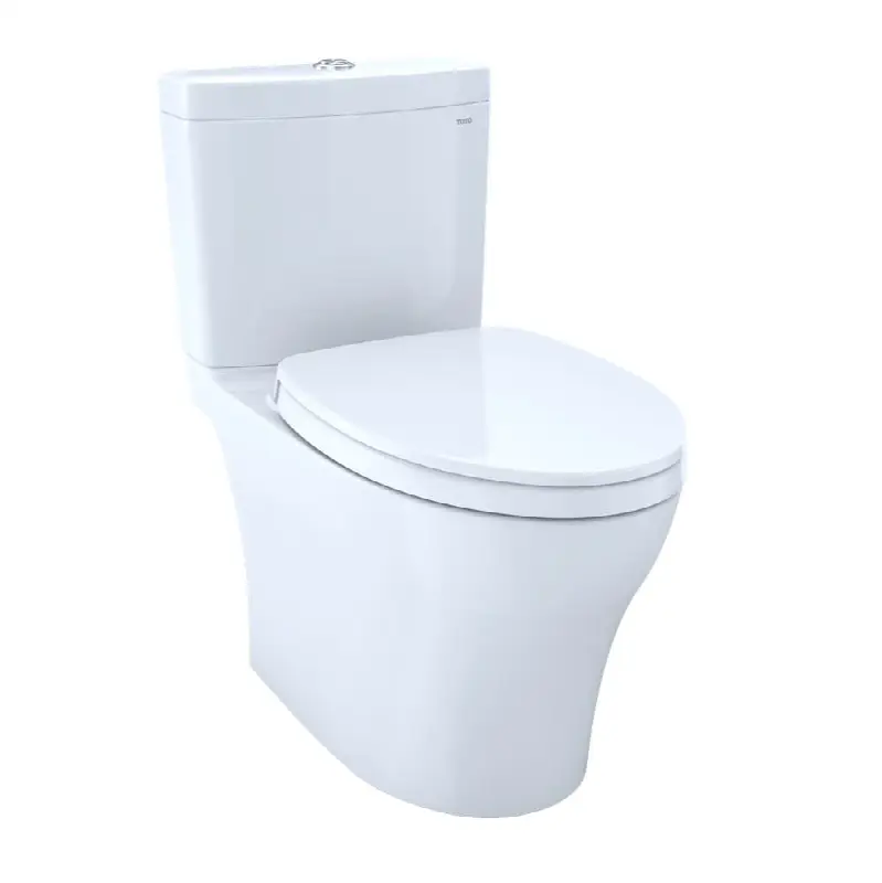 TOTO Aquia IV WASHLET+ Two-Piece Elongated Dual Flush 1.28 and 0.9 GPF Toilet with CEFIONTECT, Cotton White