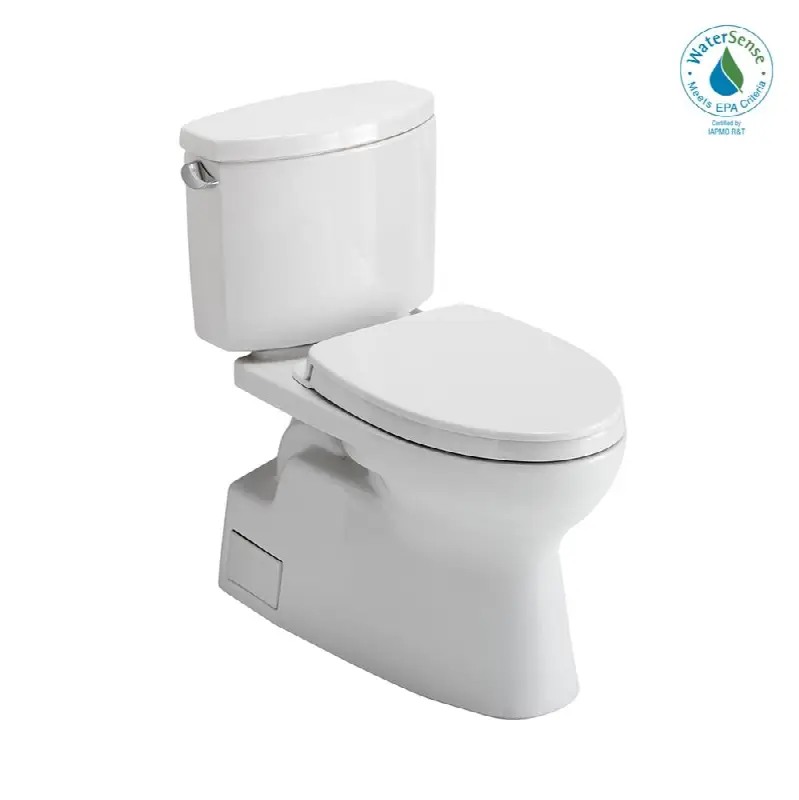 Vespin® II Two-Piece Elongated 1.28 GPF Universal Height Toilet with CEFIONTECT and SS124 SoftClose Seat, WASHLET+ Ready, Cotton White