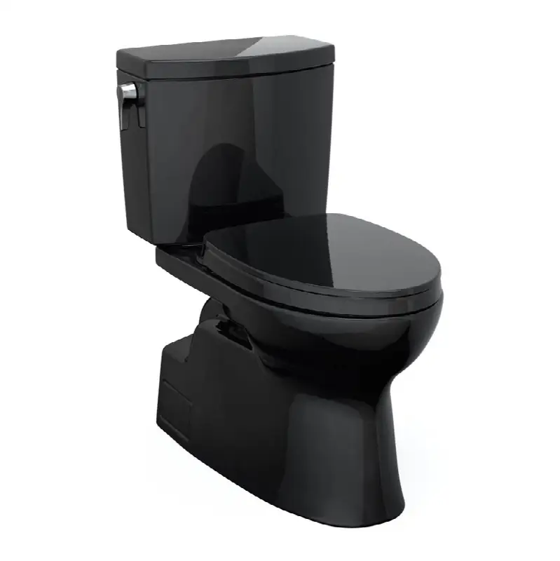 Vespin® II 1G Two-Piece Elongated 1.0 GPF Universal Height Toilet with SS124 SoftClose Seat, WASHLET+ Ready, Ebony