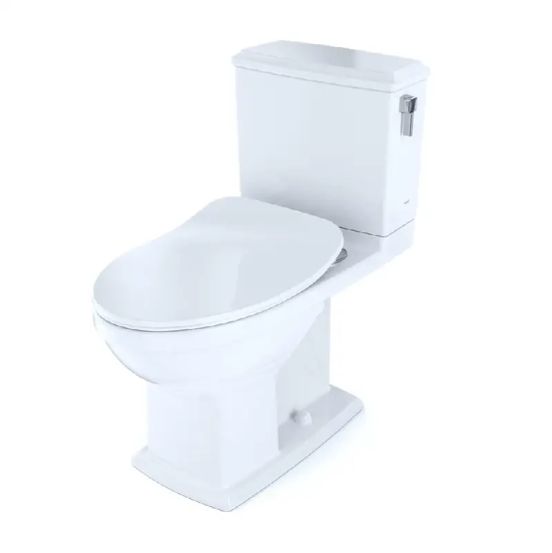 Connelly® Two-Piece Elongated Dual Flush 1.28 and 0.9 GPF with CEFIONTECT® and Right Lever, WASHLET®+ Ready, Cotton White