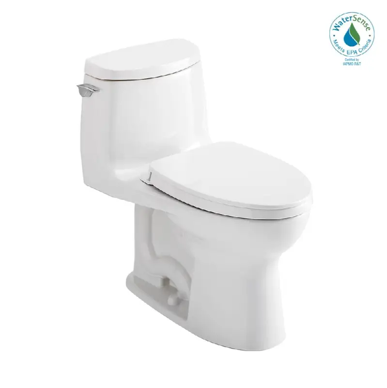 TOTO® UltraMax® II 1G® One-Piece Elongated 1.0 GPF Universal Height Toilet with SS124 SoftClose Seat, WASHLET+ Ready, Ebony