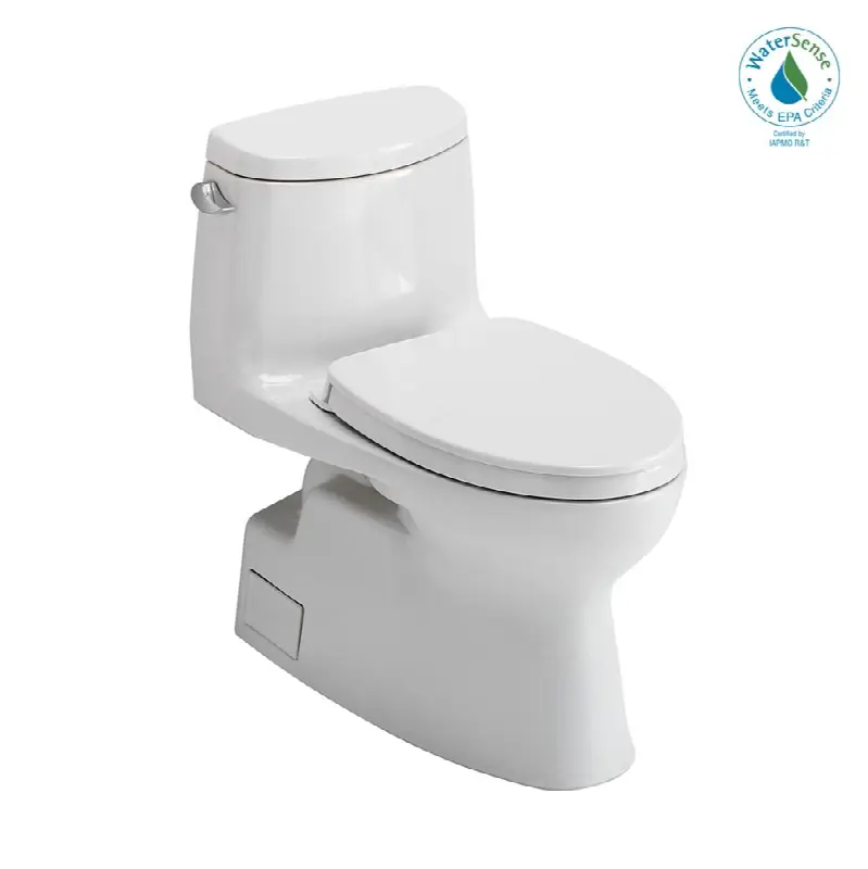 Carlyle® II One-Piece Elongated 1.28 GPF Universal Height Toilet with CEFIONTECT and SS124 SoftClose Seat, WASHLET+ Ready, Cotton White