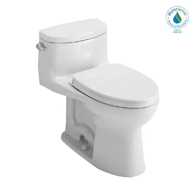 Supreme® II One-Piece Elongated 1.28 GPF Universal Height Toilet with CEFIONTECT and SS124 SoftClose Seat, WASHLET+ Ready, Cotton White