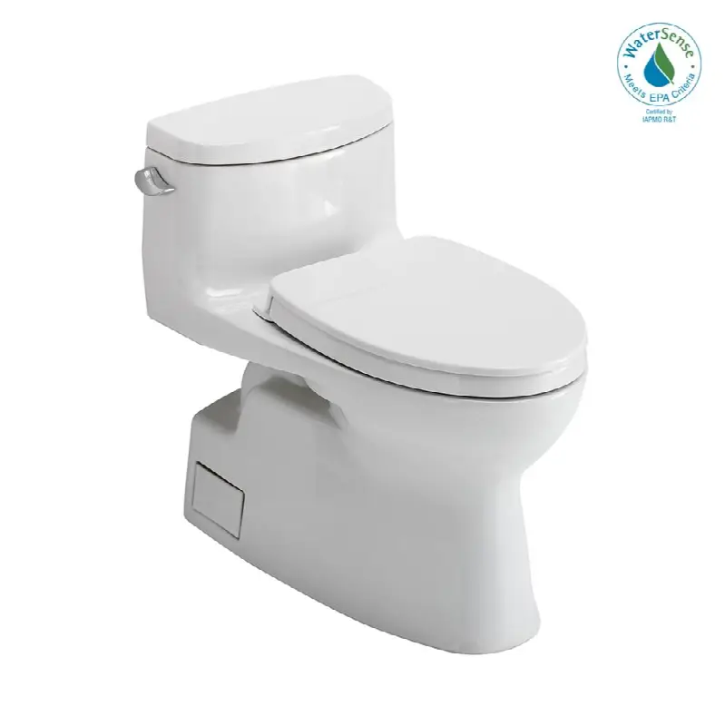 Carolina® II One-Piece Elongated 1.28 GPF Universal Height Toilet with CEFIONTECT and SS124 SoftClose Seat, WASHLET+ Ready, Cotton White