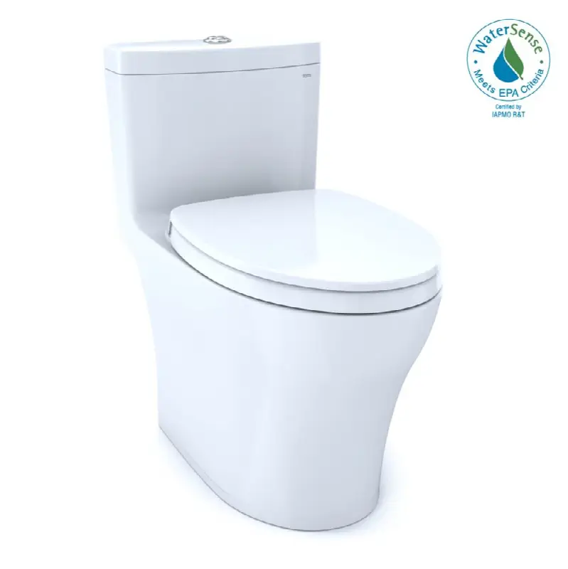TOTO® Aquia® IV One-Piece Elongated Dual Flush 1.28 and 0.9 GPF Universal Height, WASHLET®+ Ready Toilet with CEFIONTECT®, Cotton White