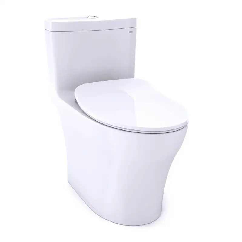 Aquia® IV One-Piece Elongated Dual Flush 1.28 and 0.9 GPF Universal Height, WASHLET®+ Ready Toilet with CEFIONTECT®, Cotton White