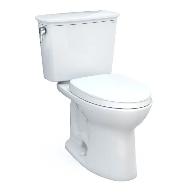 Drake® Transitional Two-Piece Elongated 1.28 GPF Universal Height TORNADO FLUSH® Toilet with CEFIONTECT® and SoftClose® Seat, WASHLET®+ Ready, Cotton White
