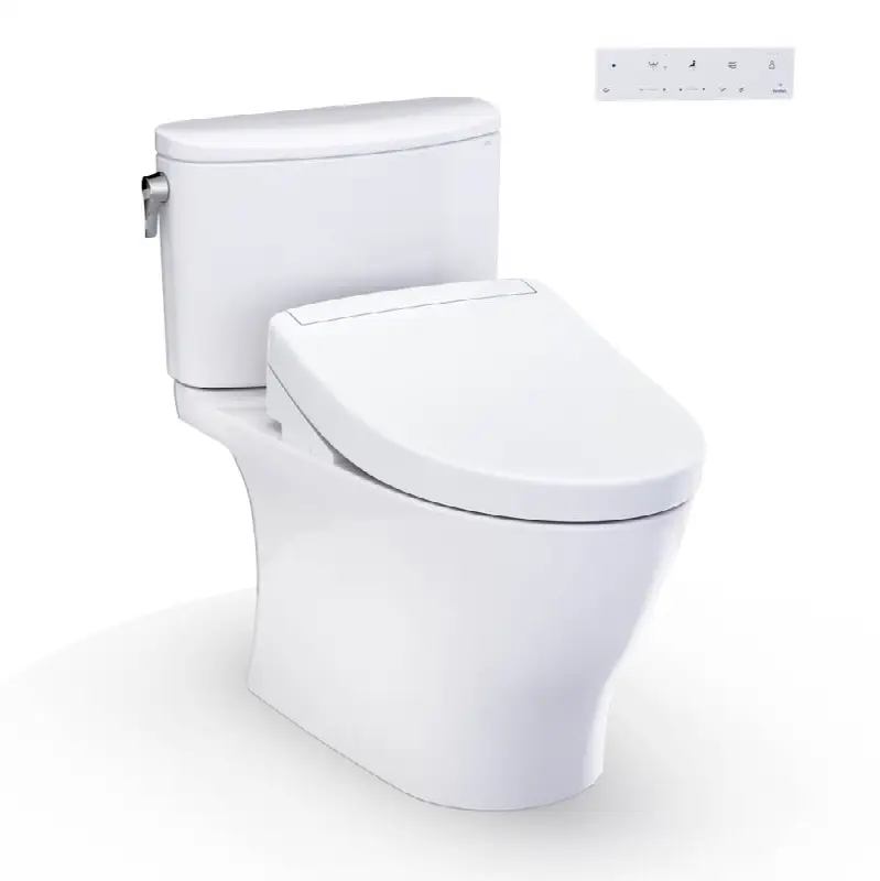 WASHLET®+ Nexus® Two-Piece Elongated 1.28 GPF Toilet with S5 Bidet Seat, Cotton White