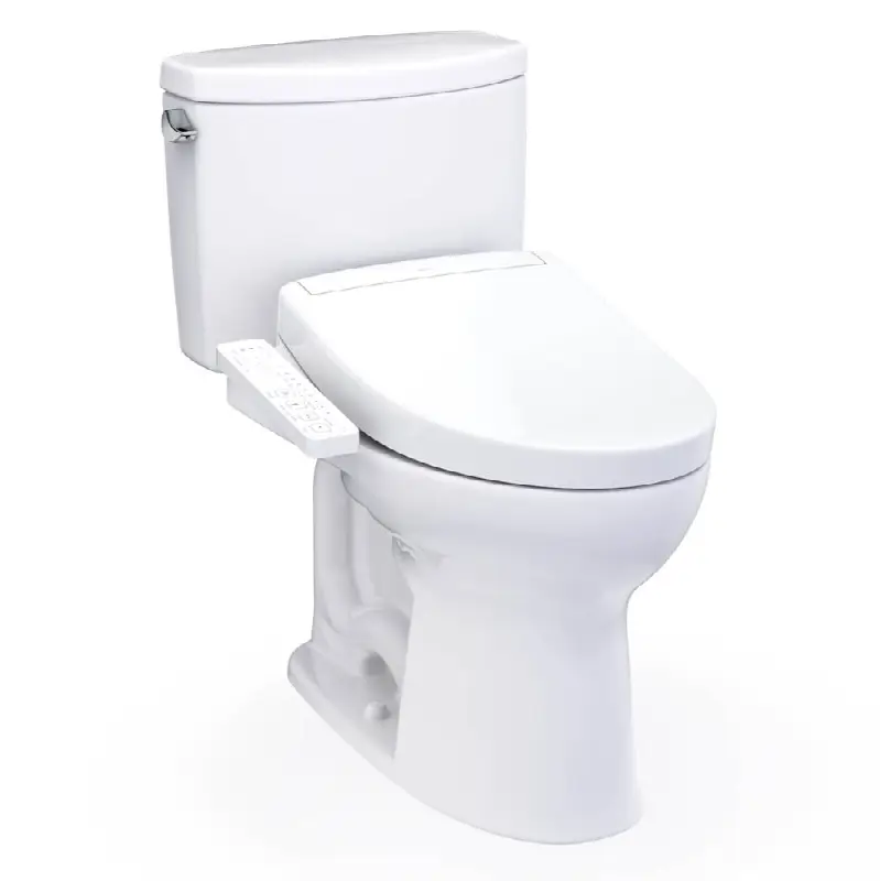 WASHLET+® Drake® II Two-Piece Elongated 1.28 GPF Toilet and WASHLET+® S2 Bidet Seat, Cotton White