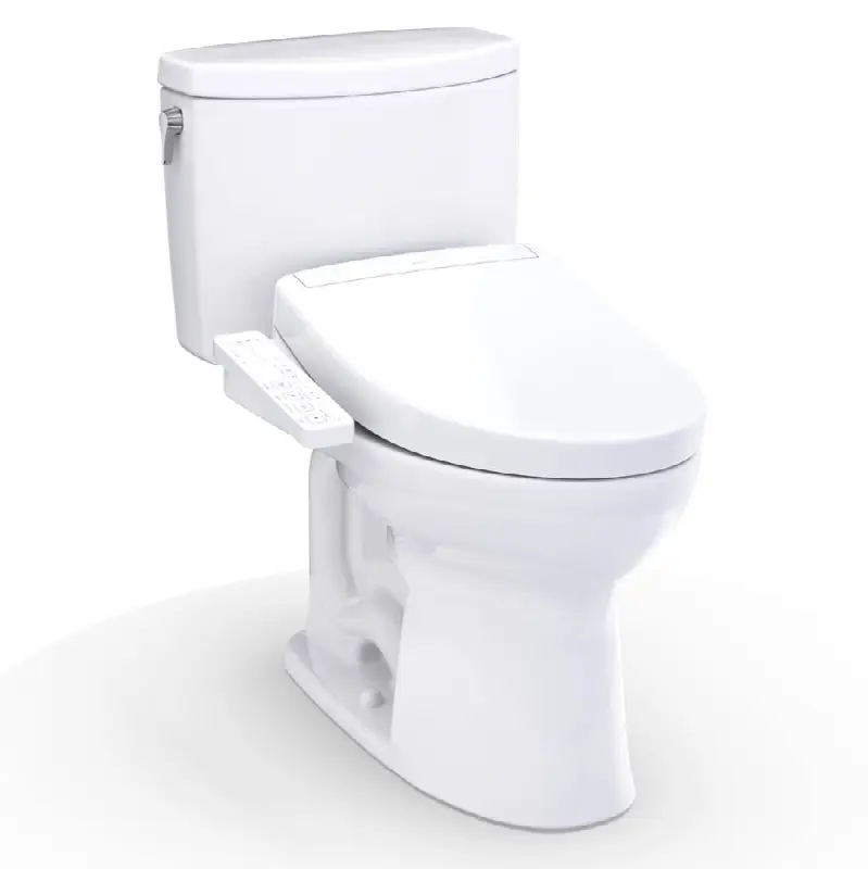 WASHLET+® Drake® II 1G® Two-Piece Elongated 1.0 GPF Toilet and WASHLET+® S2 Bidet Seat, Cotton White