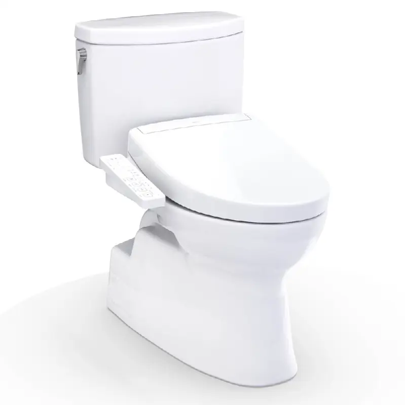 WASHLET+® Vespin® II 1G® Two-Piece Elongated 1.0 GPF Toilet and WASHLET+® S2 Bidet Seat, Cotton White