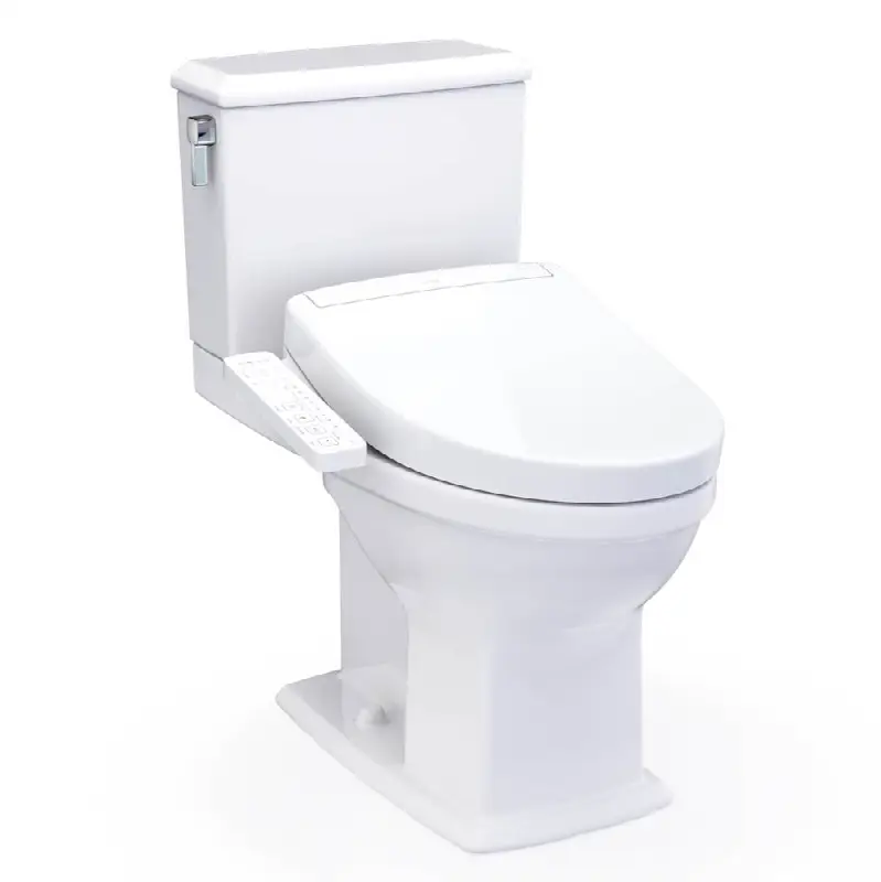 WASHLET®+ Connelly® Two-Piece Elongated Dual Flush 1.28 and 0.9 GPF Toilet and WASHLET S2 Bidet Seat, Cotton White