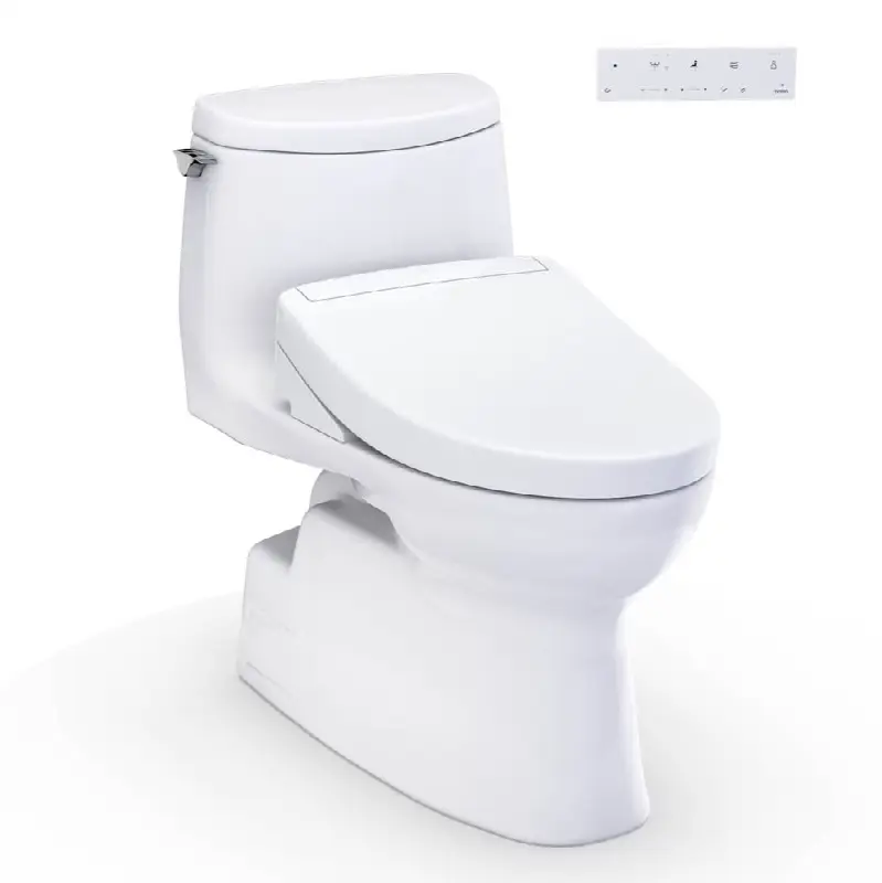 WASHLET+® Carlyle® II 1G® One-Piece Elongated 1.0 GPF Toilet and WASHLET+® S5 Bidet Seat, Cotton White