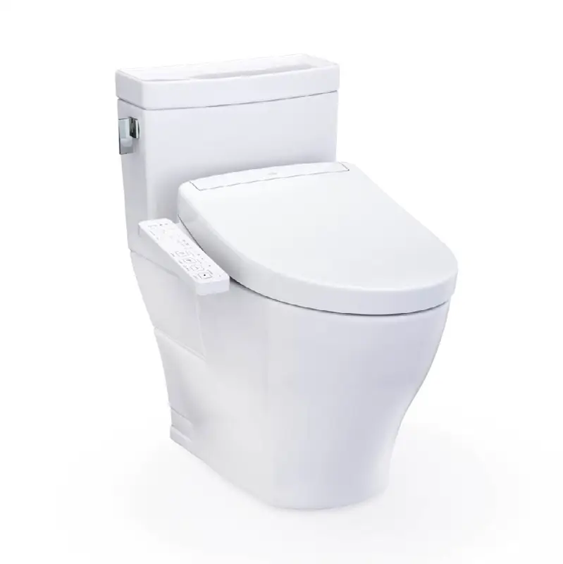 WASHLET+® Legato One-Piece Elongated 1.28 GPF Toilet and WASHLET S2 Bidet Seat, Cotton White