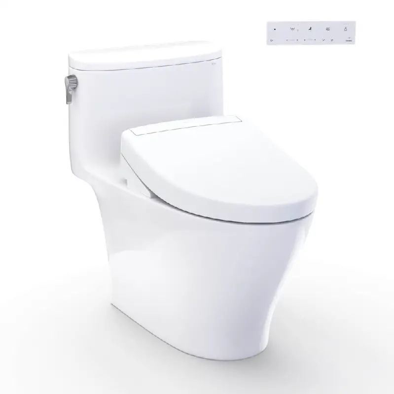 WASHLET®+ Nexus® 1G® One-Piece Elongated 1.0 GPF Toilet and WASHLET S5 Bidet Seat, Cotton White