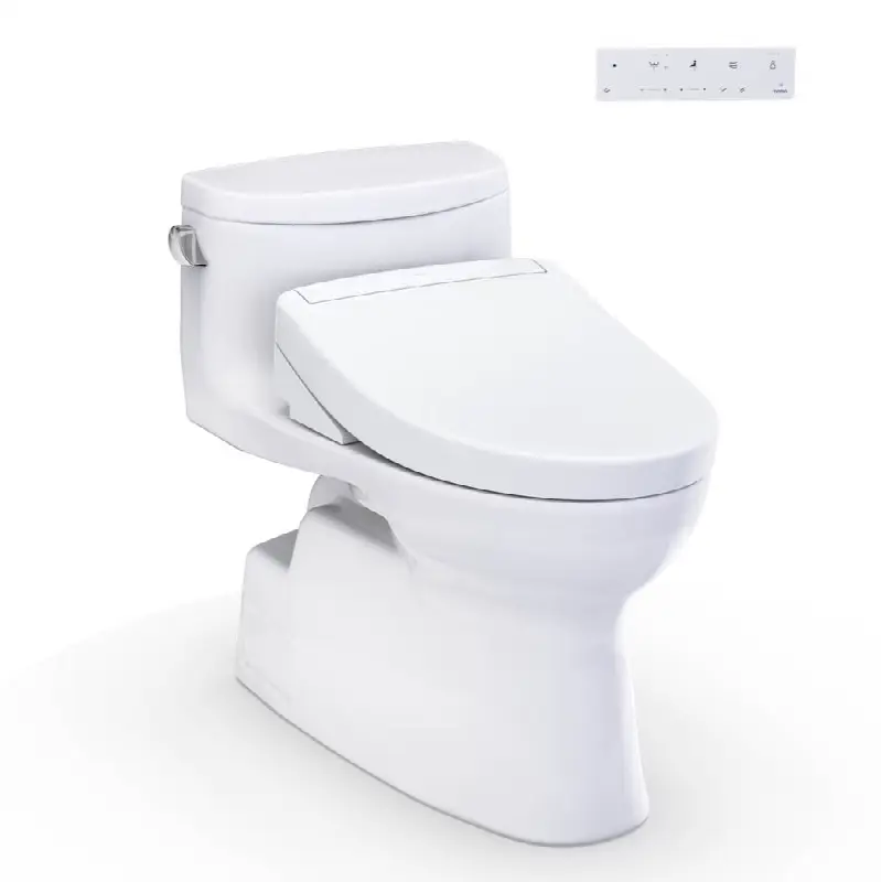 WASHLET+® Carolina® II One-Piece Elongated 1.28 GPF Toilet and WASHLET+® S5 Bidet Seat, Cotton White
