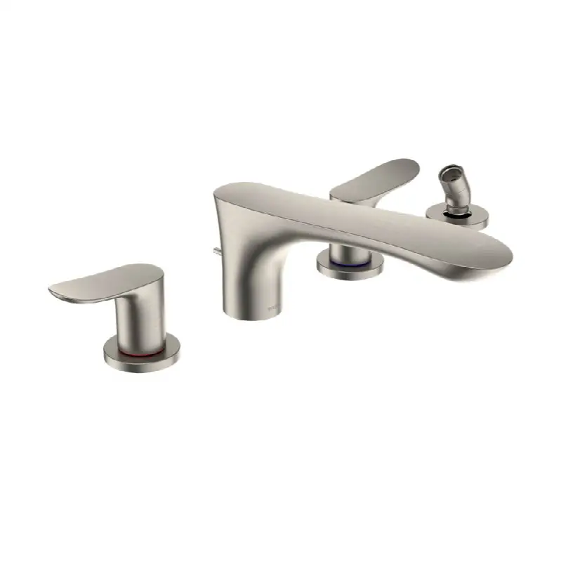 GO Two-Handle Deck-Mount Roman Tub Filler Trim with Handshower
