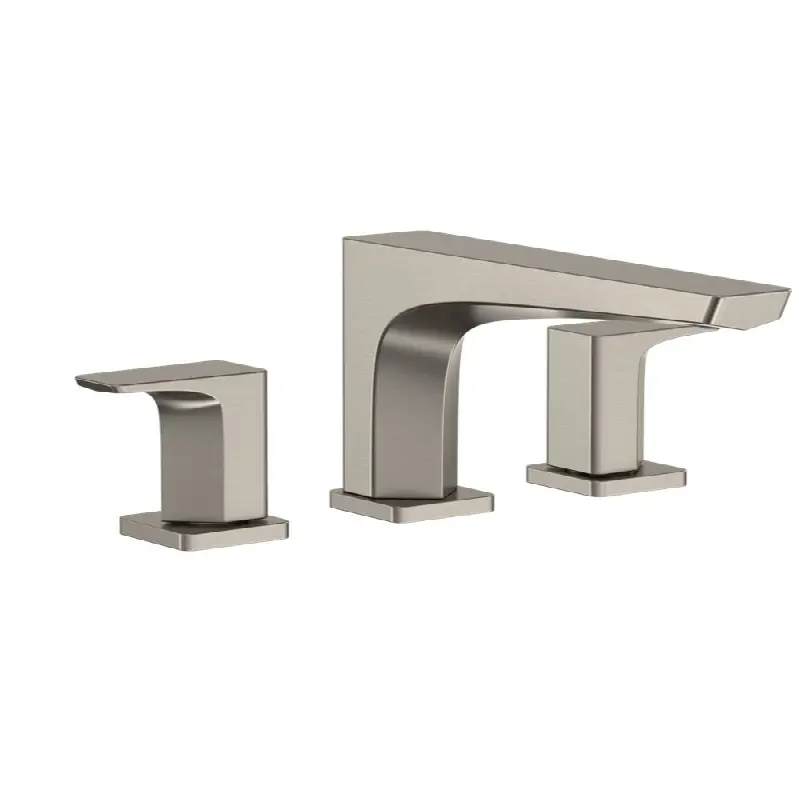 GE Two-Handle Deck-Mount Roman Tub Filler Trim, Brushed Nickel