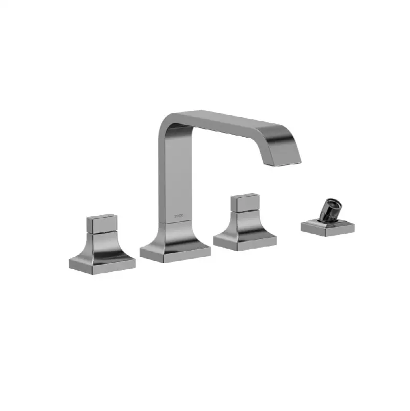 GC Two-Handle Deck-Mount Roman Tub Filler Trim with Handshower