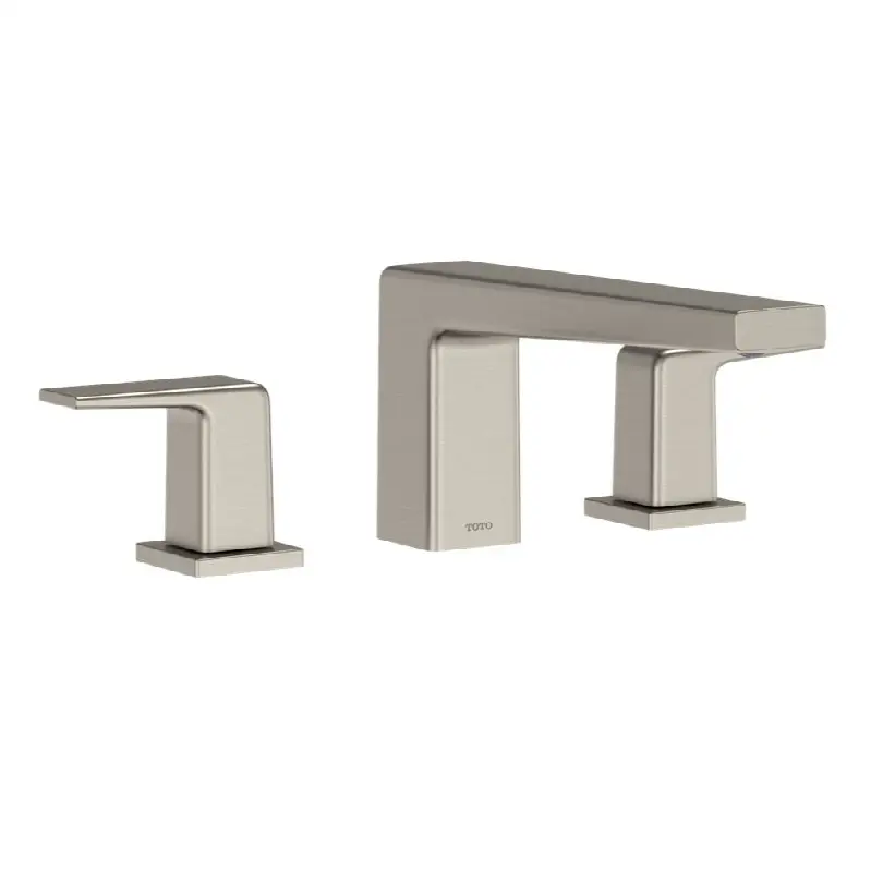 GB Two-Handle Deck-Mount Roman Tub Filler Trim, Brushed Nickel