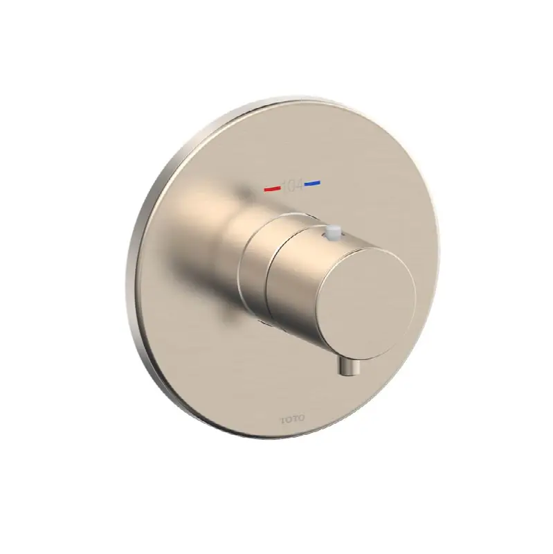 Round Thermostatic Mixing Valve Shower Trim, Brushed Nickel