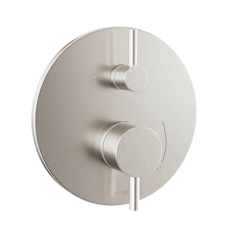 Round Pressure Balance Valve with Diverter Trim, Brushed Nickel