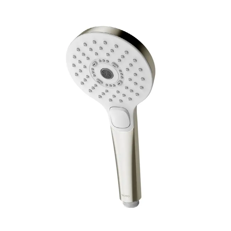 G Series 1.75 GPM Multifunction 4 inch Round Handshower with ACTIVE WAVE, COMFORT WAVE, and WARM SPA, Brushed Nickel
