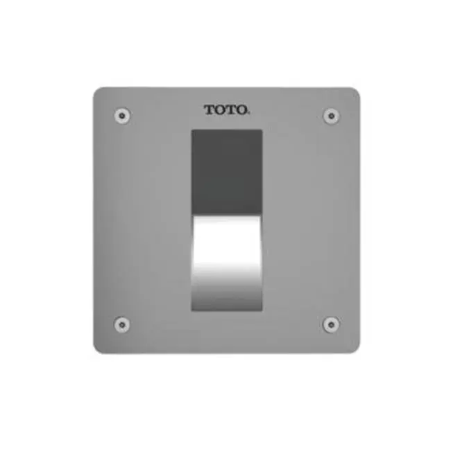 Toto® Ecopower® Touchless 1.6 GPF Toilet Flushometer Valve With 4 X 4 Cover Plate And Vacuum Breaker Set For Back Spud, Stainless Steel