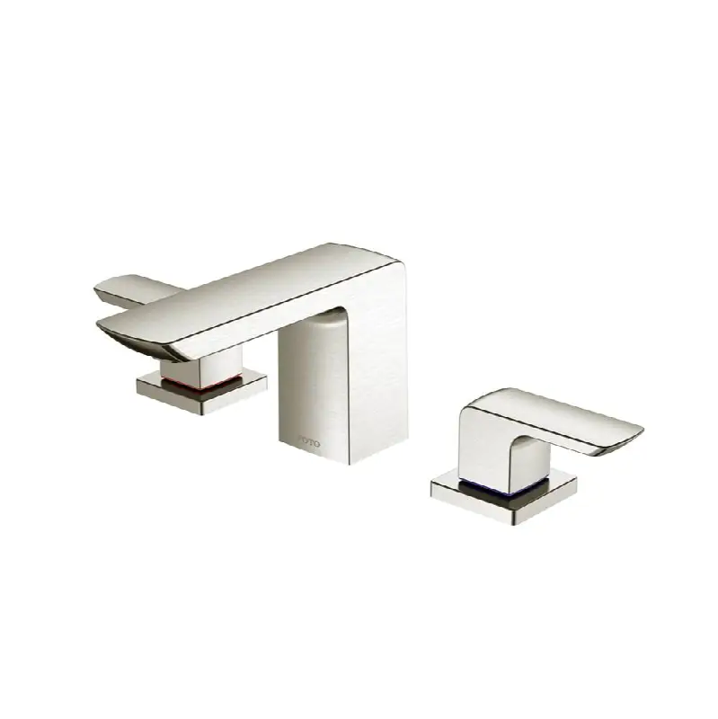 GR Series 1.2 GPM Two Handle Widespread Bathroom Sink Faucet with Drain Assembly, Brushed Nickel