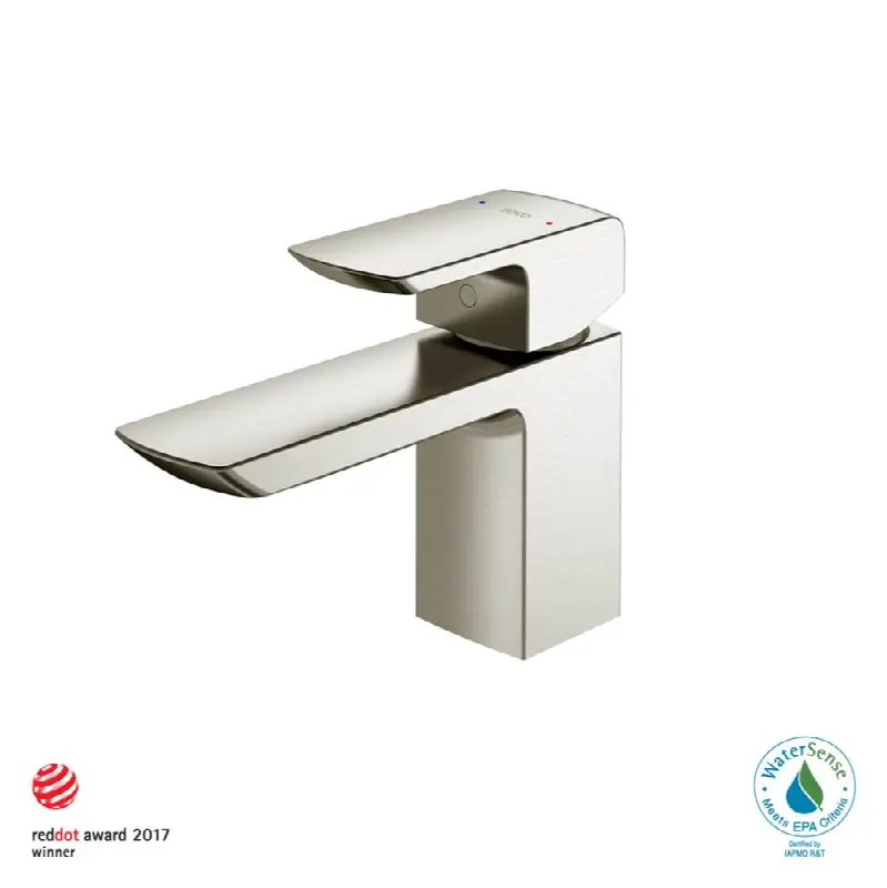 GR Series 1.2 GPM Single Handle Bathroom Sink Faucet with COMFORT GLIDE Technology and Drain Assembly, Brushed Nickel